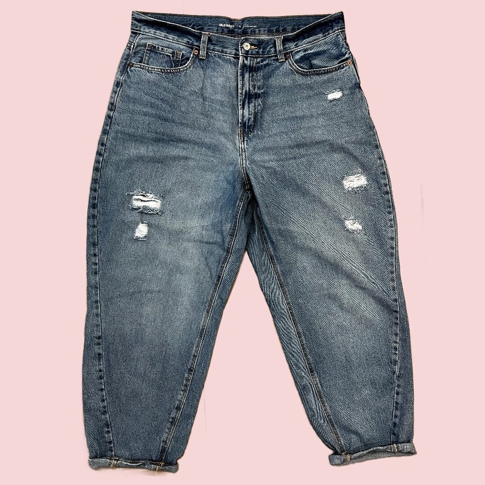 Women's Jeans "Old Navy" Extra High Rise 100% Cotton Denim Jeans Size 14